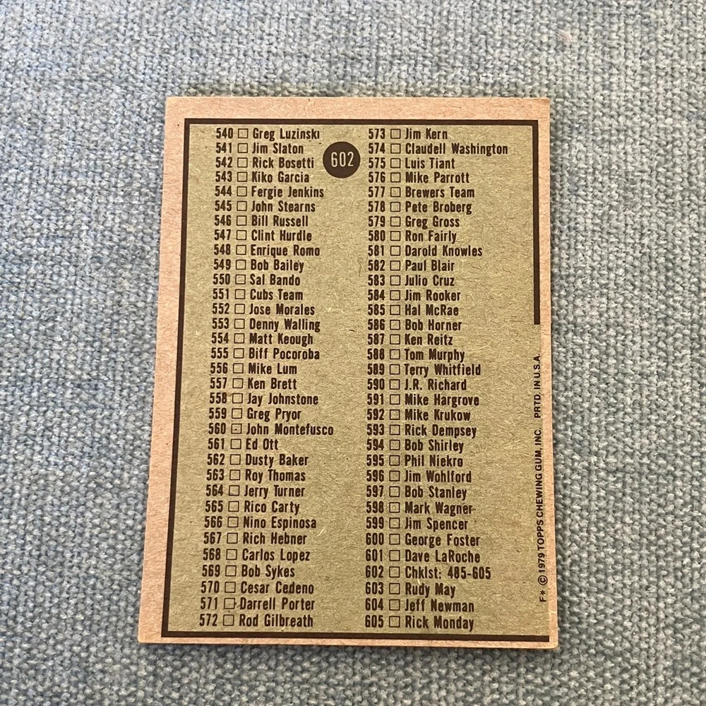 1979 Topps Checklist Baseball Card Trading Card - Picture 2 of 2